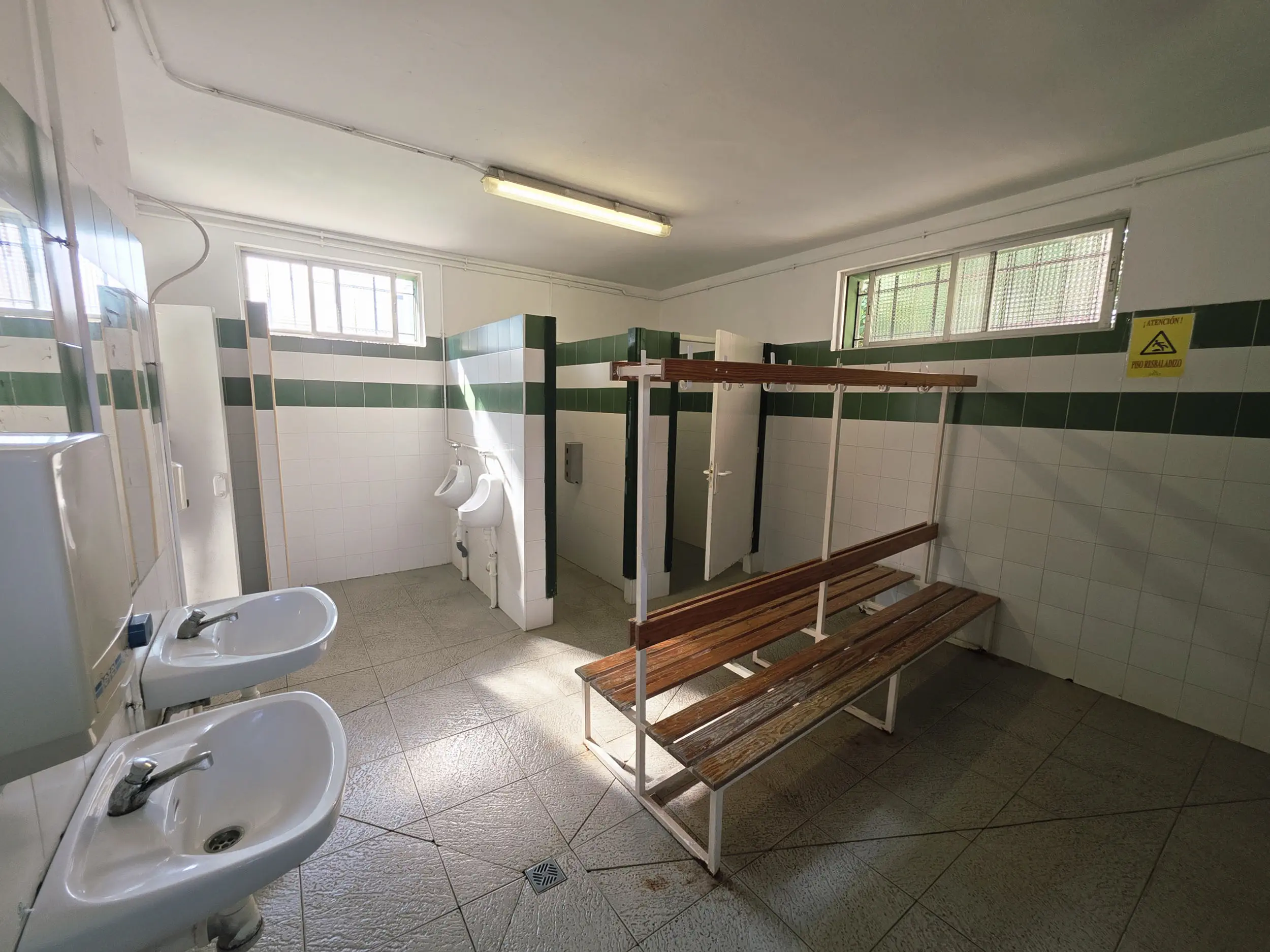 vista general de un vestuario